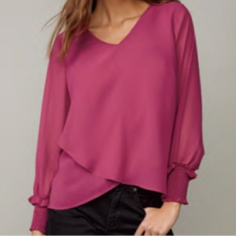 New Avon Chiffon Crisscross Front Top XL
